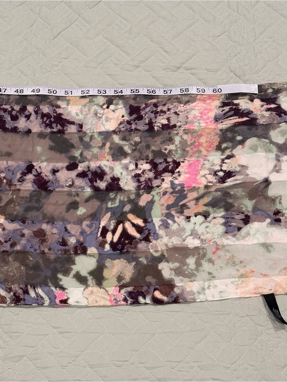 Cynthia Rowley Pink & Purple Watercolor Print Scarf - Picture 6 of 8